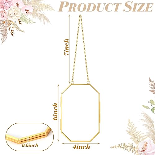 4x6 Inch Pressed Flower Frame - Double Glass Floating Display For DIY Art & Photos