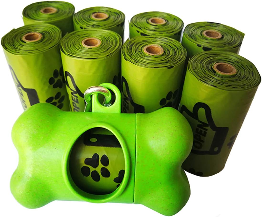 PAINISTIC Ourhome Dog poop bag lavender scented, Refill Rolls, Leak-Proof Pet Waste Bags, Includes Free Bone Dispenser-EPI Technology,Biodegradable, Pet Supply, Bulk roll,Clean, Green, (43396-137621)