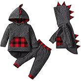 Tepuce Baby Boy Clothes Toddler Infant Boys Fall Winter Outfit Long Sleeve Hoodie Sweatshirt Tops + Pants 2Pcs