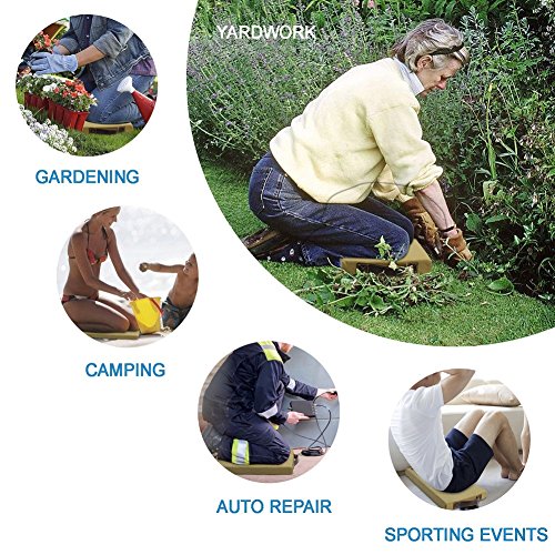 Large Knee Mat-Gardening Kneeler Pad-Thick Garden Sitting or Kneeling Pad Cushion-Construction Knees Support Board of Working,Repairing-Floor Knees Mat for Prayer,Fitness,Yoga,Gym & Pilates-Khaki