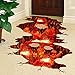 Iuhan 3D Volcanic Magma Wall Sticker Removable Mural Decals Vinyl Art Large Wall Stickers Decals Home Decor Living Room Floor DIY Removable HomeDecal