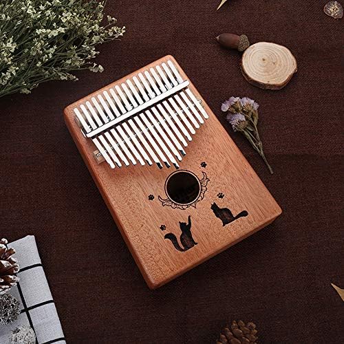17-Key Thumb Piano C Tone (The Same as The Piano) Metal Keys Mahogany Board 11 Colors for Music Lover Beginners