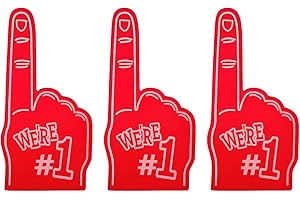 FAZANWEY 3Pcs Foam Finger We're # 1 Cheerleading Foam Fingers Finger Foam Hands for Sports Events,Games, School Athletic Meetings