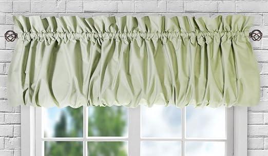 Amazon Com Ellis Curtain Stacey Sheer Balloon Valance 60 X 15