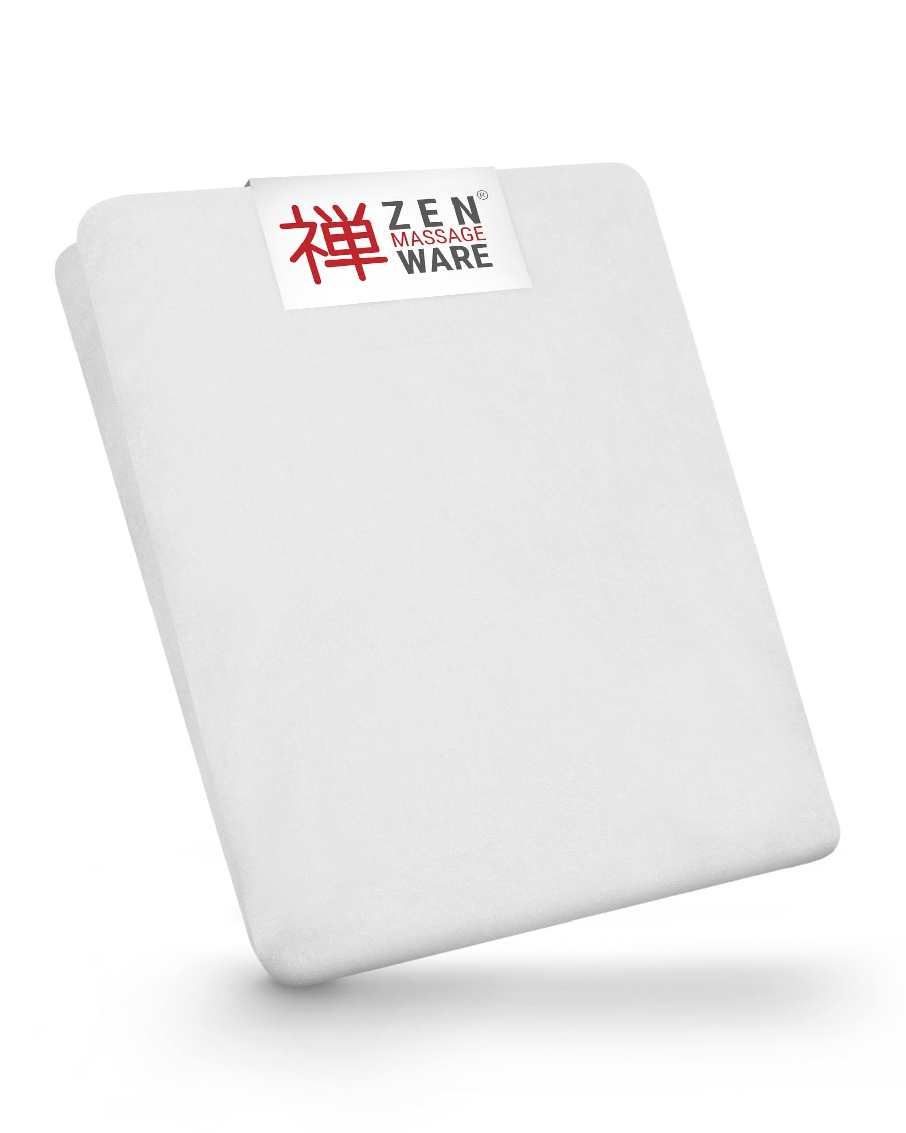 Zen Massage Table Fitted Sheet - Soft Terry Fitted Sheet for Cosmetic, Therapy & Treatment Bed - Washable at 60° - Massage Accessories (White)