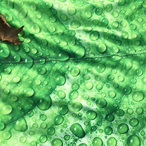 Usstore 1PC Ellipse Leaf Shape Tapestry Beach Towel Mat Wall Hanging Bathing Suit wall Art Bedspread Cloth Mat Throw Decor (D) - Thumbnail 4