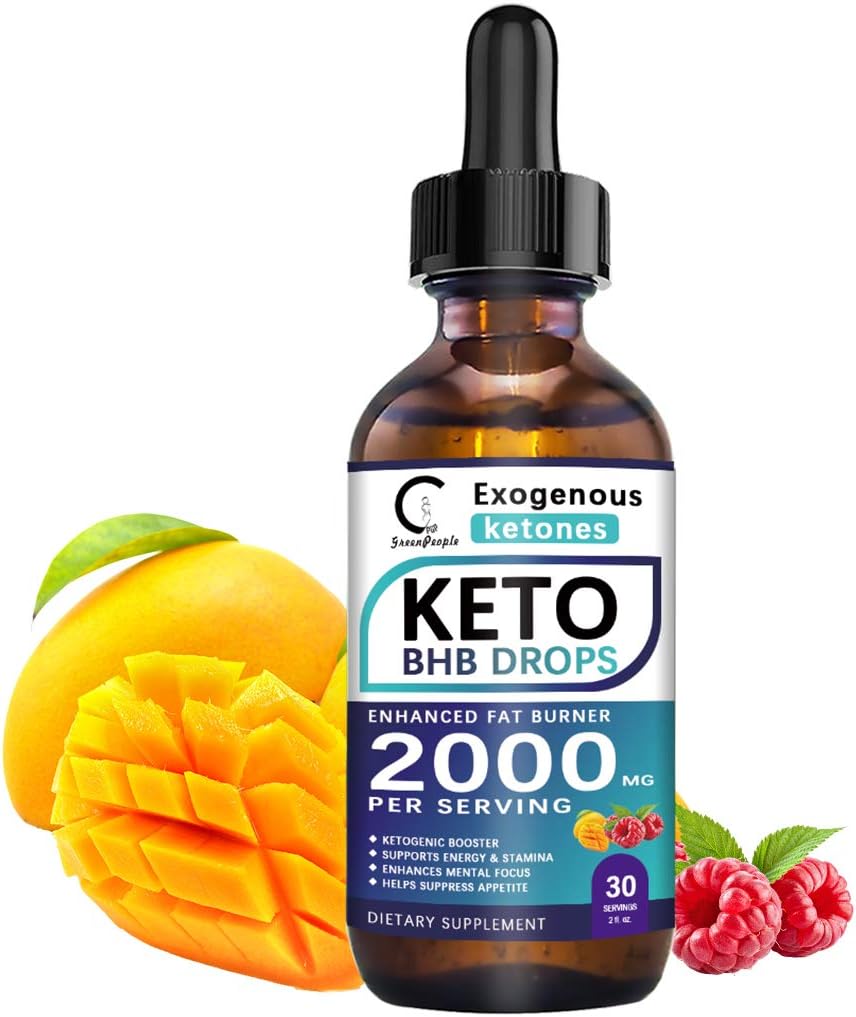 GPGP GreenPeople BHB Keto Diet Drops with exogenous Ketones, Appetite suppressant& Weight Loss Drops，Ketogenic Raspberry Ketones Weight Loss Supplement for Men and Women, —2 oz Bottle