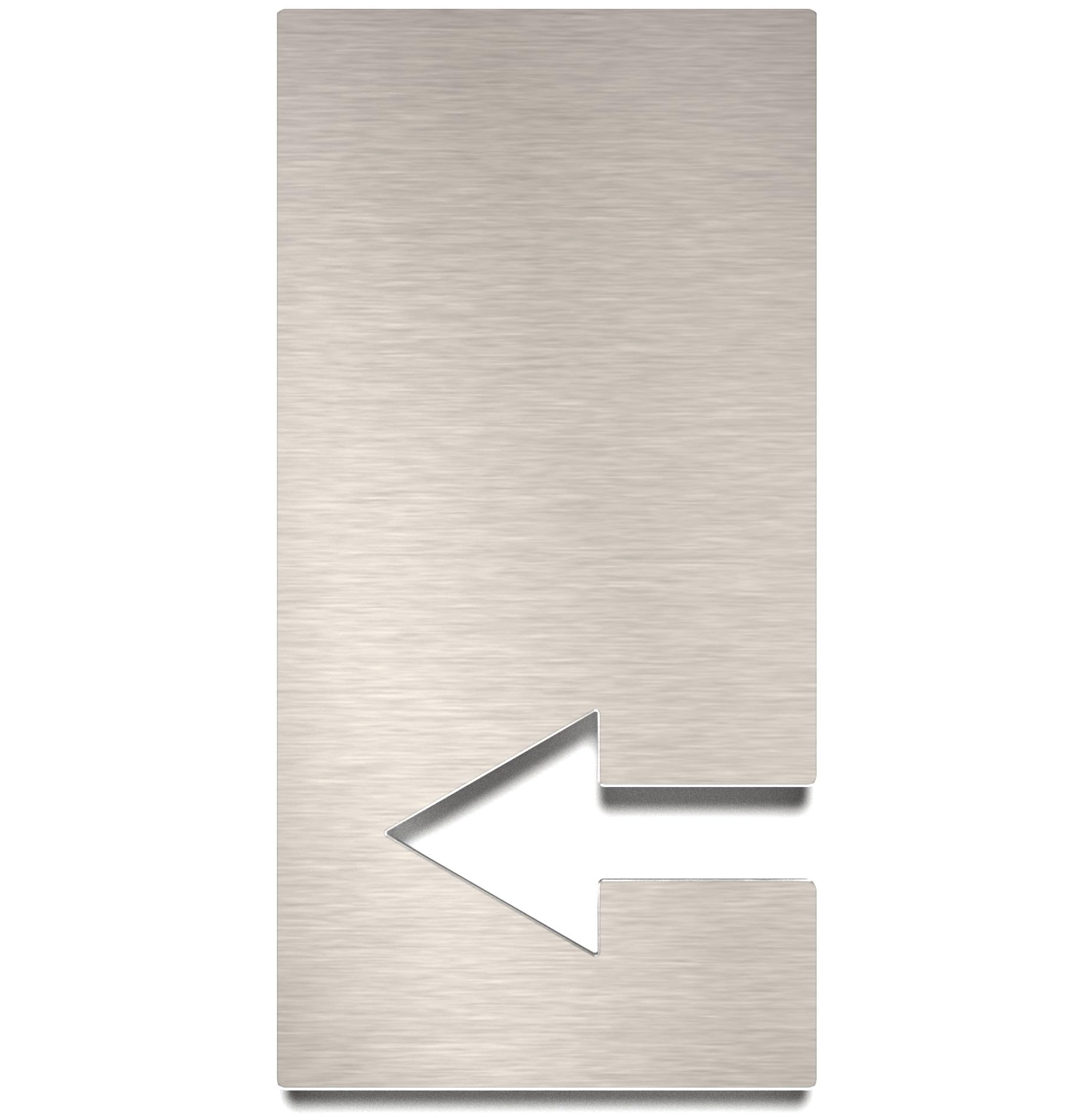 Stainless Steel Notice Sign - Arrow for Toilet and Toilet Signs - Self Adhesive & Easy Care - P.03.E