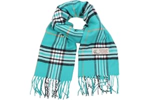 TZ Promise Tartan Plaid Cashmere Feel Classic Soft Luxurious Winter Scarf For Men Women