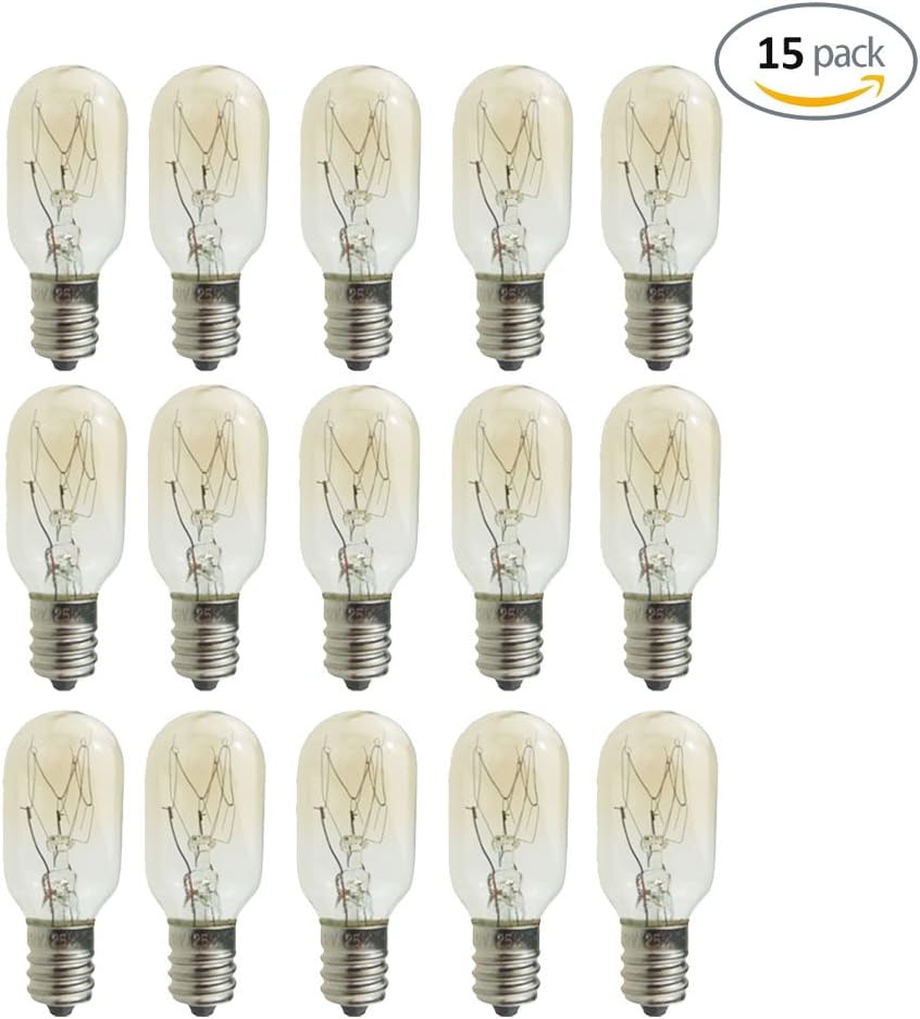 15 Pack-25 Watt Himalayan Salt Lamp Light Incandescent Bulbs E12 Socket …