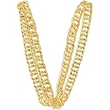 Forum Novelties boys Forum Novelties 80's Big Links Neck Chain Costume Accessory, Gold, One Size US