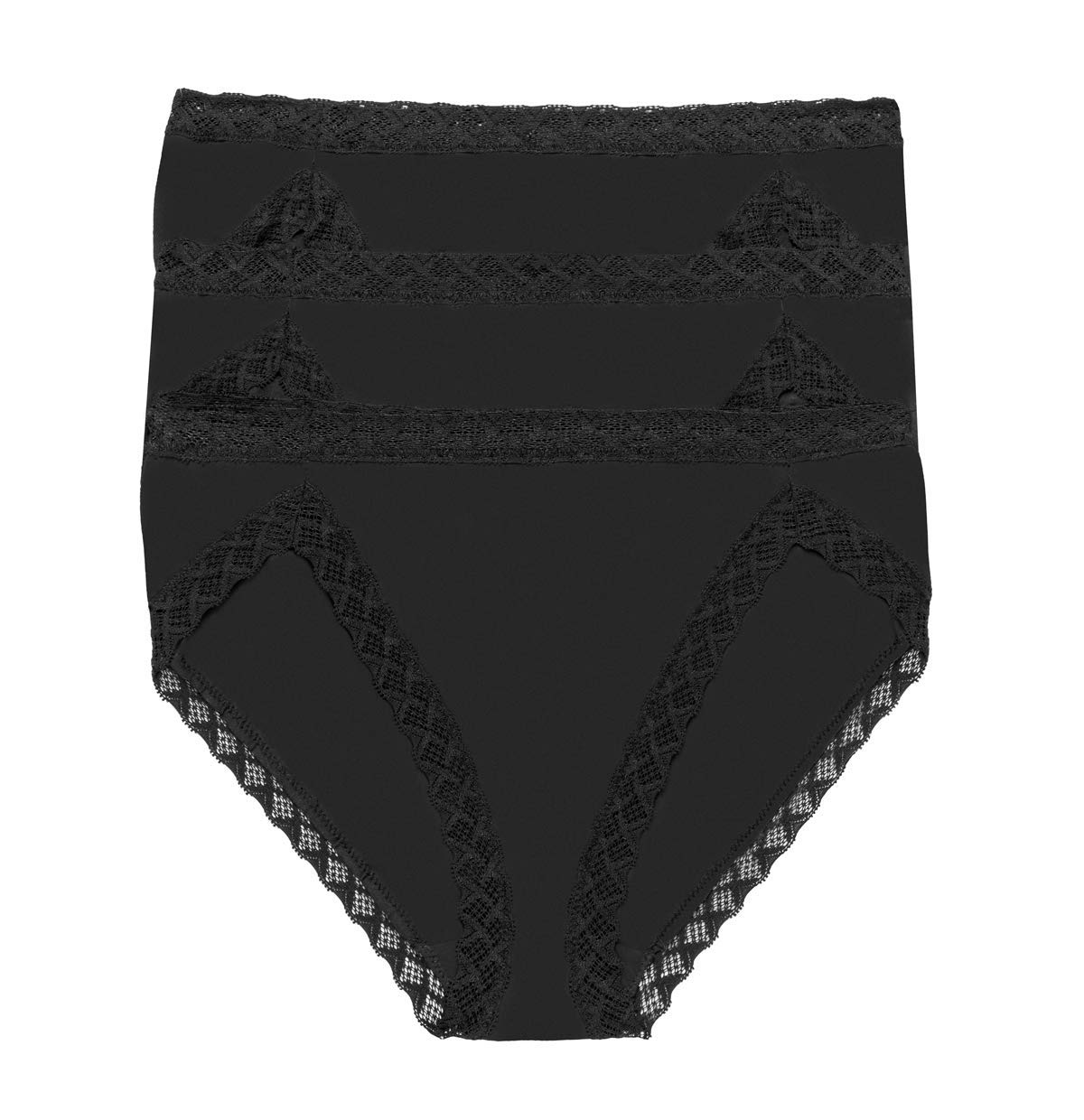 Photo 1 of Natori Women Bliss French Cut 3-Pack (Black, Medium)