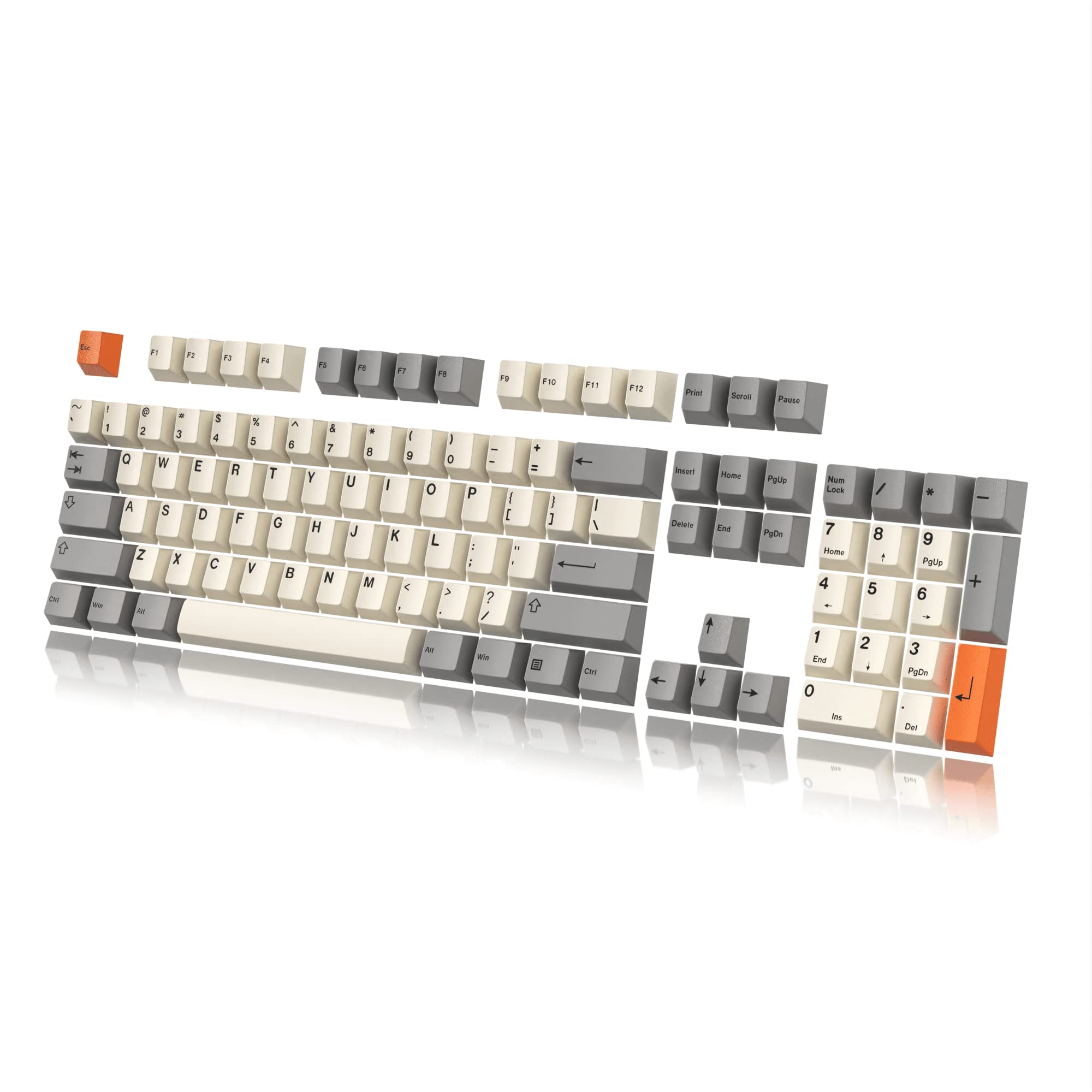 HK GAMING Custom Keycaps | Dye Sublimation PBT Keycap Set for Mechanical Keyboard | 139 Keys | Cherry Profile | ANSI US-Layout | Compatible with Cherry MX, Gateron, Kailh, Outemu | Beta