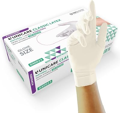 Unigloves Unicare Latex Disposable Gloves Small Natural 100s GS0022