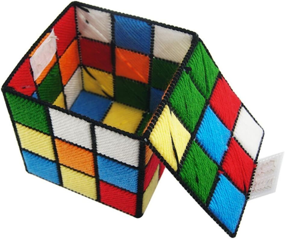 S y C plaśtico cubo de Rubik caja de pañuelos para cubrir: Amazon.es: Hogar