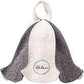Halsa Sauna Hat, Natural Wool Sauna Hat for Men and Women | Eco-Friendly Insulating Headgear for Spa, Steam Room, Banya, Bathhouse | Comfortable, Breathable, Handmade | One Size Fits All