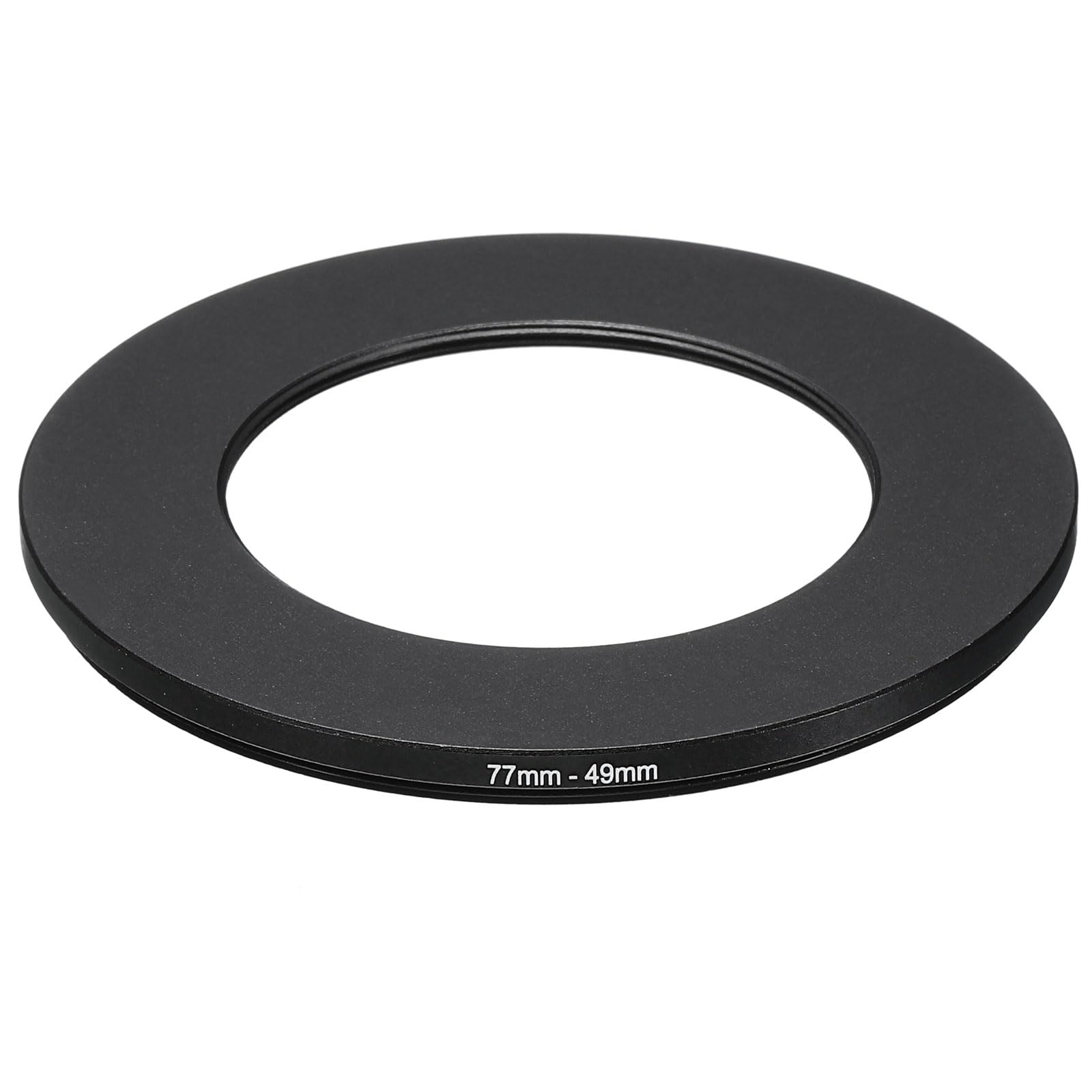 PATIKIL 77mm-49mm Metal Step Down Ring, Camera Lens Filter Adapter Ring Aluminum Filter Adapter Ring for Camera Lenses Hood, Black