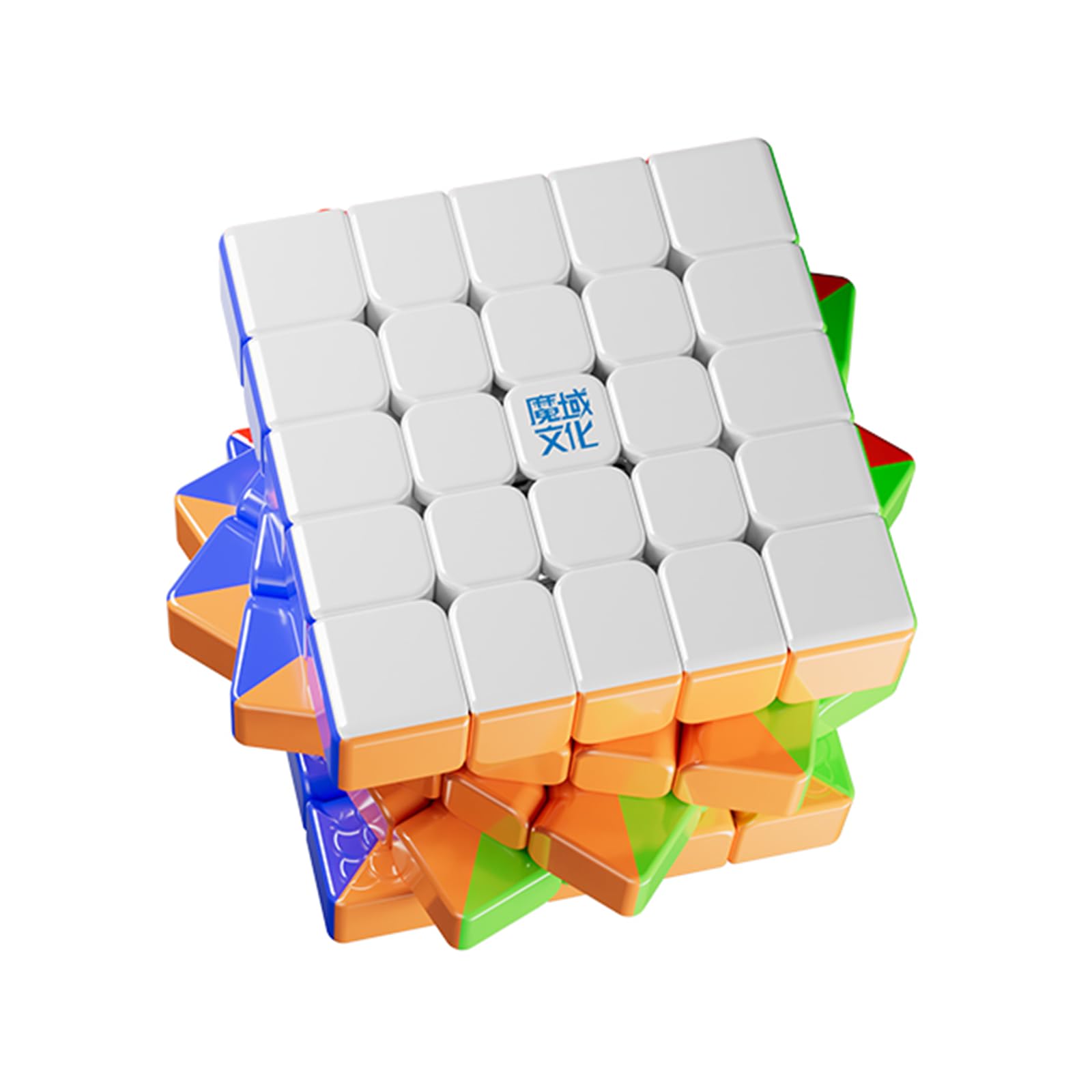 Moyu Aochuang v6 5x5 Magnetic Magic Cube 5x5x5 Speed Puzzle Cube Stickerless UV Coated, 5 by 5 Professional Toy, 112 Magnets, Adjustable Elasticity Speedcube (Dual-Track UV Version)