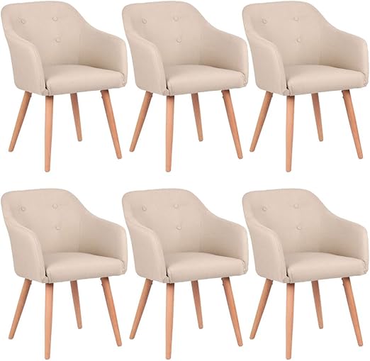 Kingpower 2 4 6 8 Set Stuhle Esszimmerstuhle Stuhl Sessel Armlehne Versch Farben Auswahl 6 Sessel Beige Amazon De Kuche Haushalt