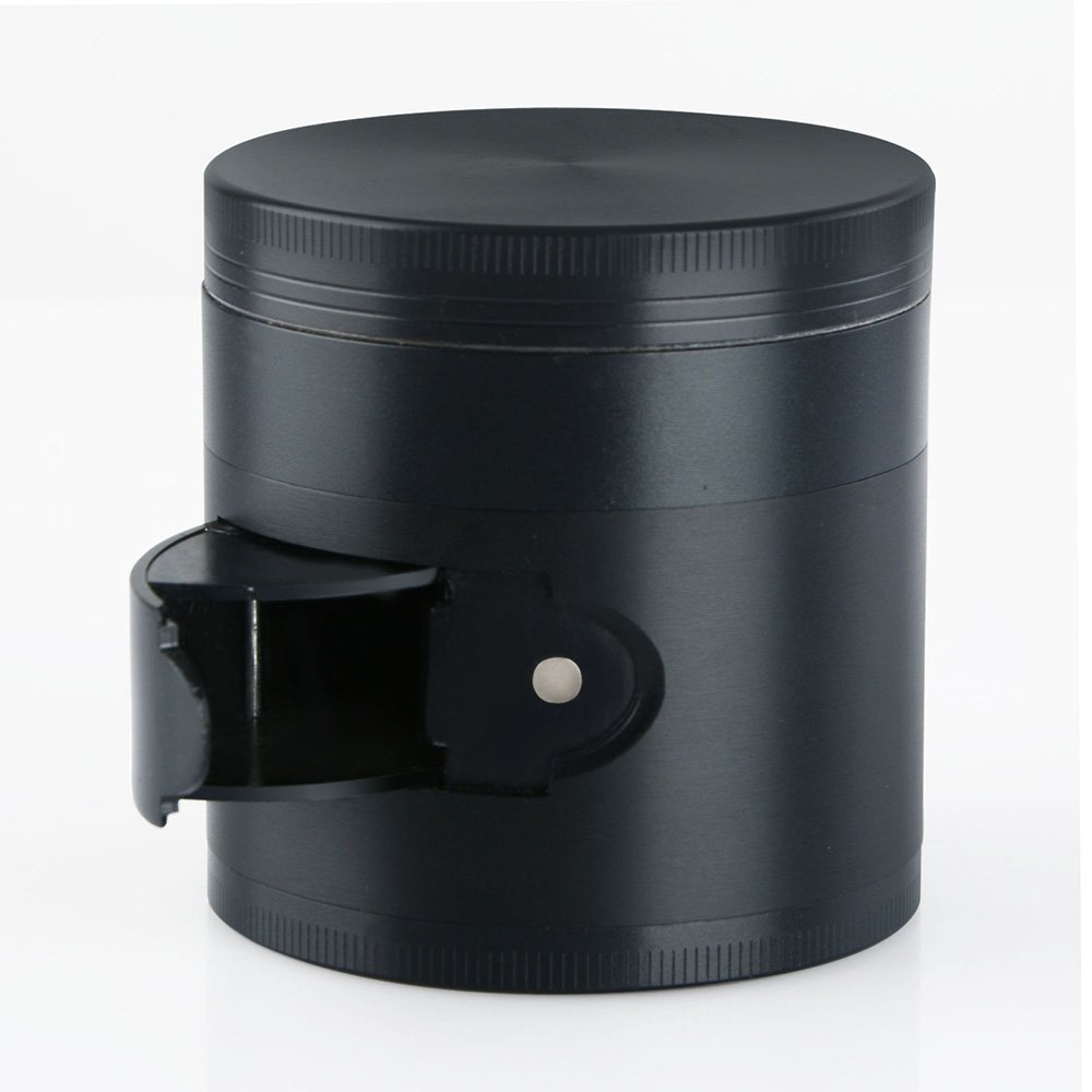 Herb / Spice Kitchen Grinder, Heavy Duty Zinc Alloy Material with Pollen Catcher and Scrapper, Easy Access Window