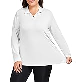 COOTRY Plus Size 1/4 Zip Shirts for Women UPF 50+ Sun Pullover Long Sleeve Workout Tops Hiking Athletic Top