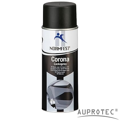 AUPROTEC Lackspray Corona Schwarz Matt Motor Lack Sprühlack Hitzefest 650°C Spray 1x 400ml