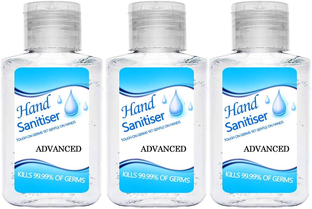 Advanced Instant Hand Sánitizérs Gel, LILICAT Pocket Size Refreshing Disposable Médicąl Antibactériąl Hand Gel 3PC 150ML Oversized Bottle (Blue C, 3PC(.150ML))