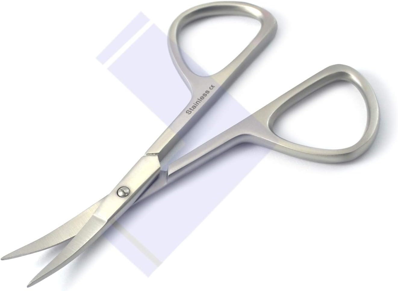 Cuticle Scissor Curved Cuticle Pusher Toe Nail Art Remover Trimmer Eyebrow-Eyelash-Dry Skin Remover Manicure Pedicure