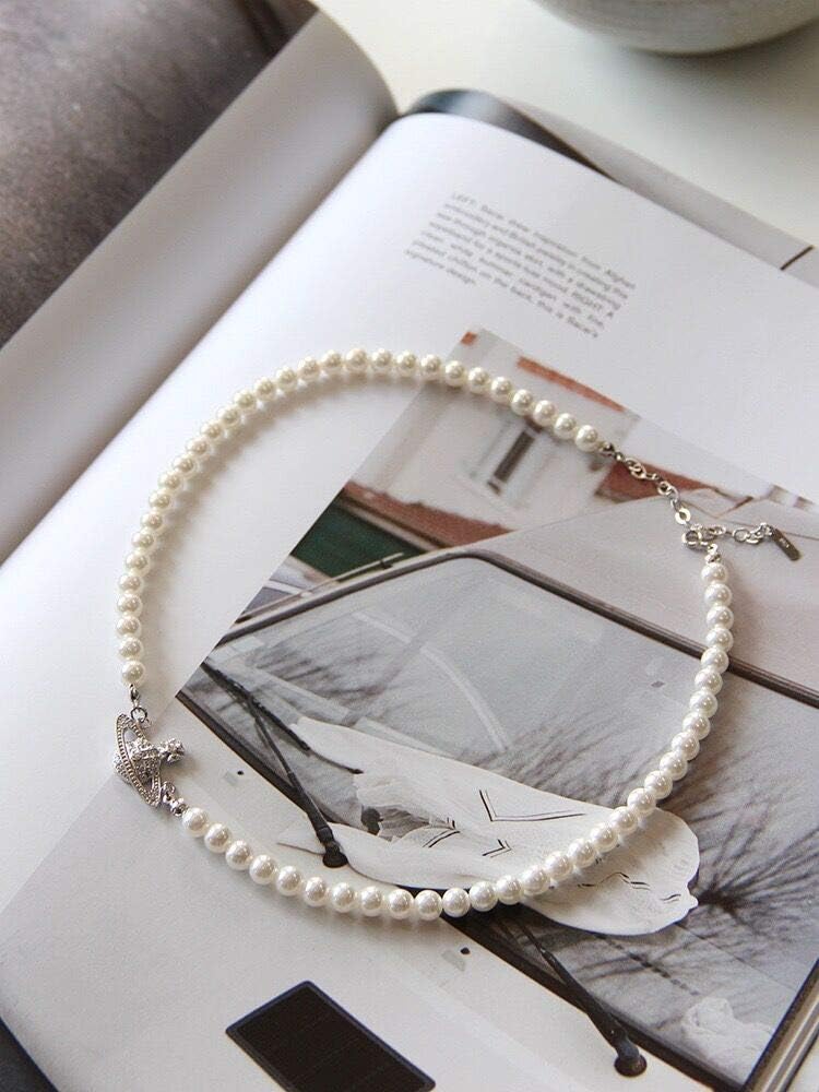 White Saturn Necklace Jewelry Silver Sterling Pearl Cultured Freshwater Women For Necklace Pearl Necklace Pearl Strands Best Selling Www Klevering Com