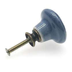 M MIMHOOY 6 Pcs Ceramic Blue Drawer Knobs Vintage