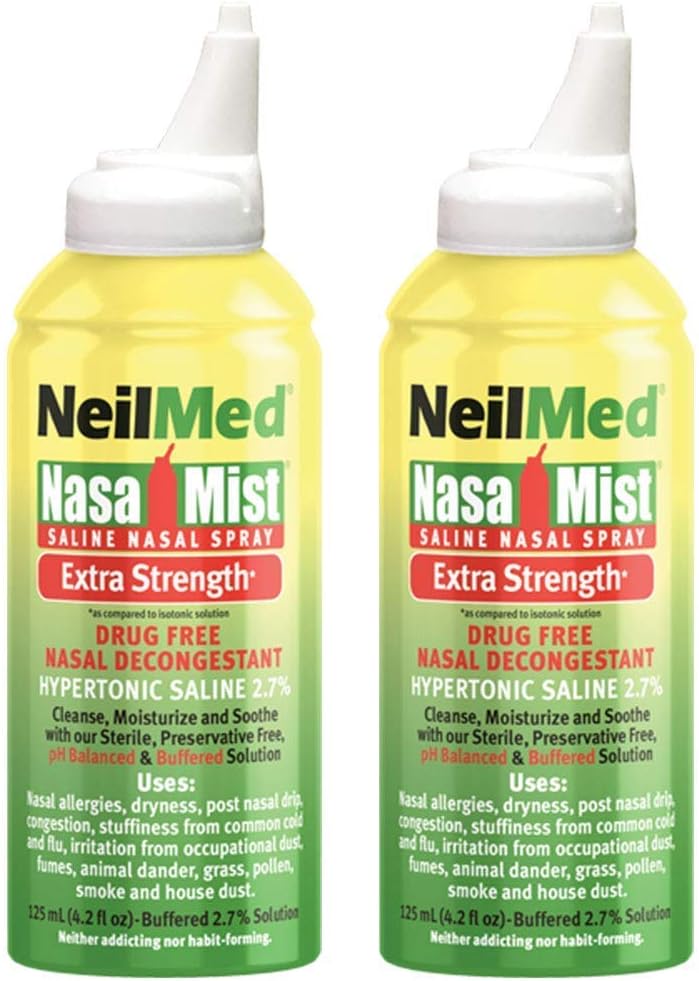 Amazon Com Neilmed Nasal Mist Extra Strength Nasal Saline Spray 4 2 Fl Oz Pack Of 2 Health Personal Care