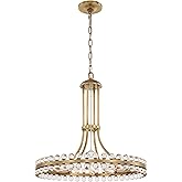 Crystorama Clover 8 Light Aged Brass Chandelier