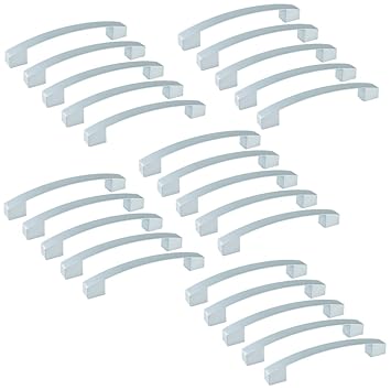Emuca 9161825 Griffe für Möbelstück, CC 128mm, Zamak, Grau-metallic, 25 Stück