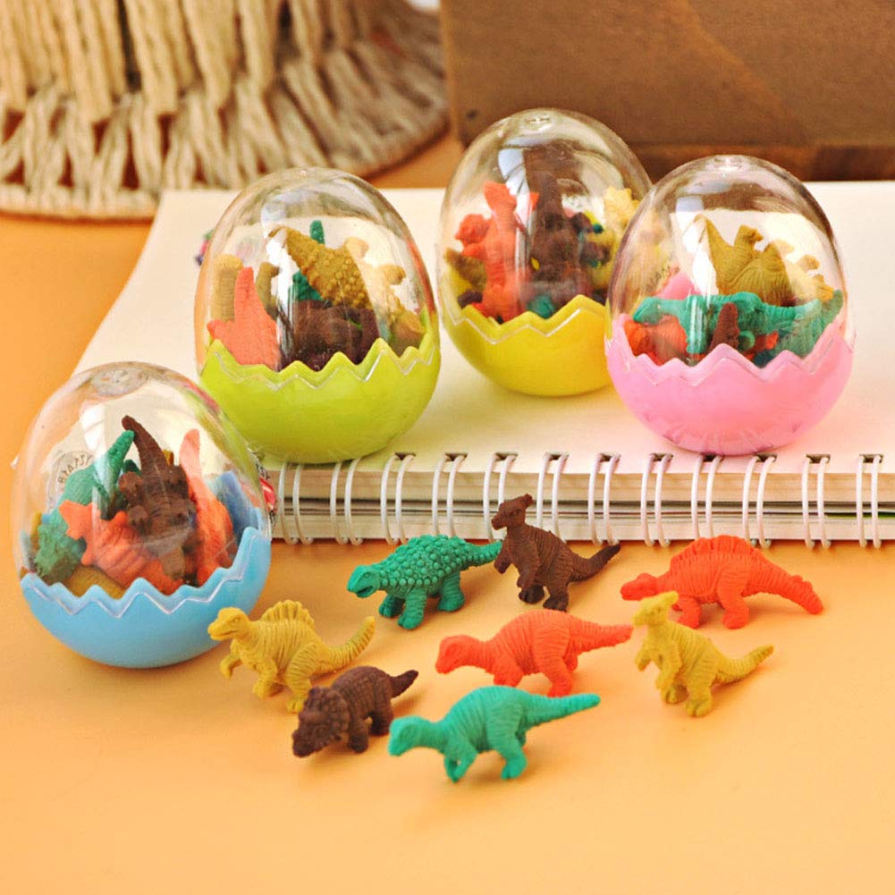 Mini Dinosaur Erasers,  48PCS Pencil Erasers Mini Rubber Erasers Educational Dinosaur Animal Toys School Supplies Animal Erasers for Kids