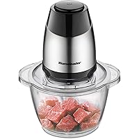 Electric Food Chopper, 5-Cup Food Processor by Homeleader, 1.2L Glass Bowl Grinder for Meat, Vegetables, Fruits and Nuts…