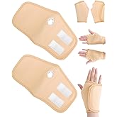 2 Pcs Castor Oil Pack Wrap for Hands, Reusable Organic Cotton Hand Castor Oil Pads, Self Adhesive Adjustable Hand Wraps, Prev