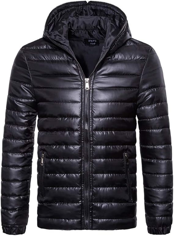 YZY Men's Winter Lightweight Packable Down Jacket WaterResistant Coat with Hooded，Suitable for