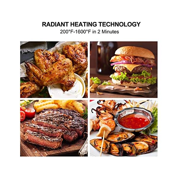 Camplux Propane Infrared Steak Grill, 1600℉ Fast Efficient Heating