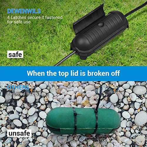 DEWENWILS 3 Pack Outdoor Extension Cord Safety Cover, WaterResistant