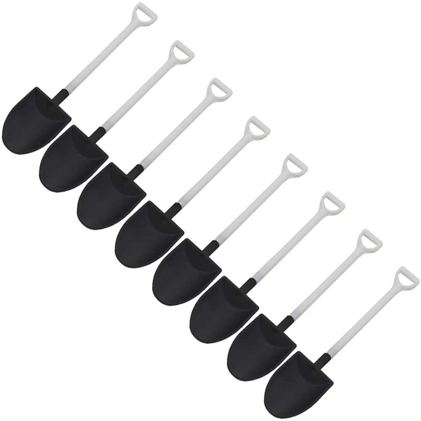 Z Zicome Novelty Disposable Plastic Shovel Shape Dessert Spoon, Set of 50