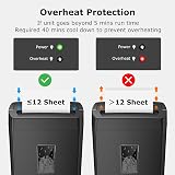 Bonsaii 12-Sheet Cross Cut Shredder P4 5x20mm 21L Auto Start/Reverse view 4