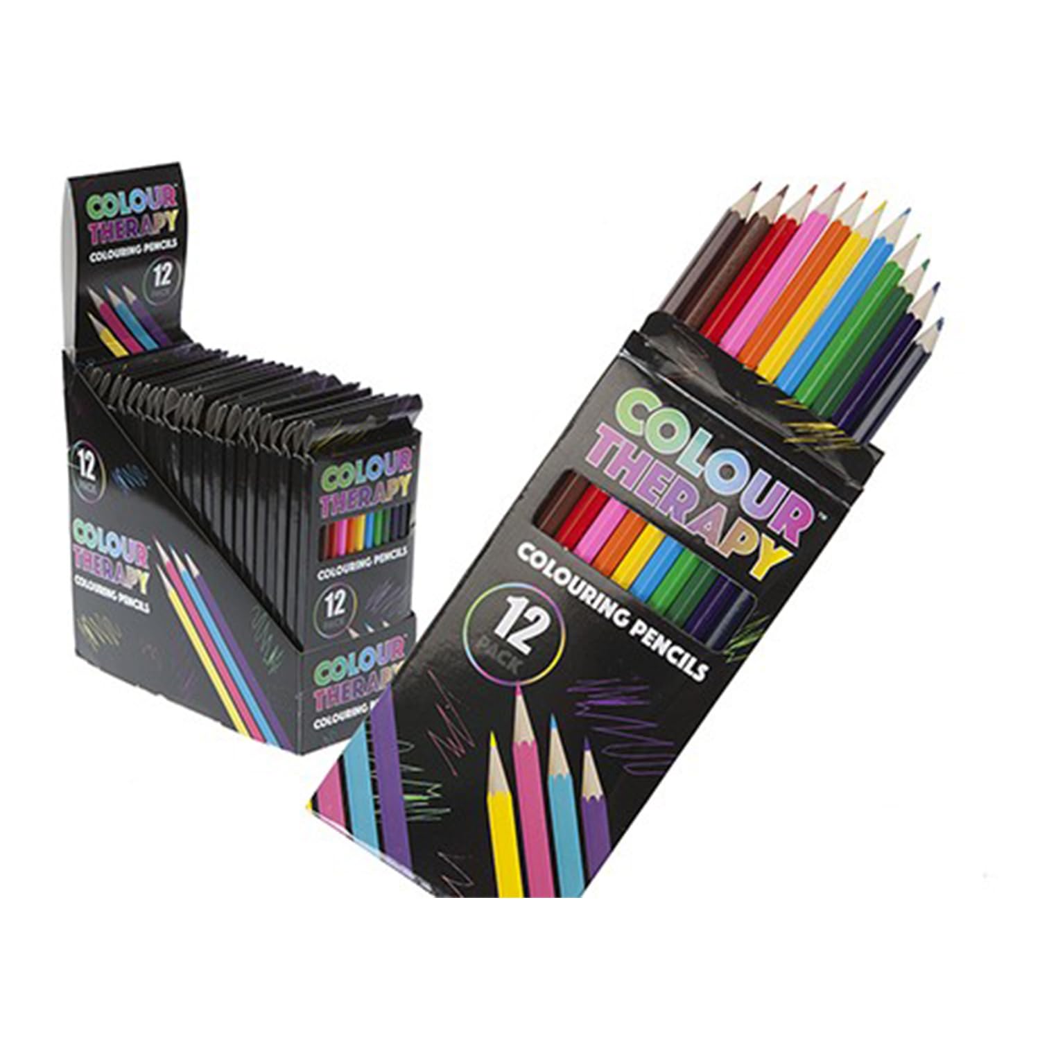 PMS 384040 Sharpened Pencils | Colour Therapy | 12 Per Pack Accessory, Multicolor