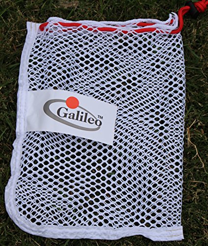 Galileo Nylon Mesh Pouch 48 Golf Tennis Balls Carrying Holder Bag/soccer carrying holder bag (Small) - Thumbnail 4