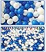 Langxun Pack of 400 Pcs Pit Balls with Durable Storage Mesh Bag - Blue and White Free BPA Free Crush Proof Plastic Ball - Ideal Birthday Gifts, Christmas Gifts for Kids (200 PCS WHITE & 200 PCS BLUE)