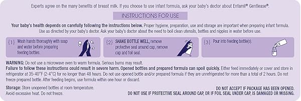 ENFAMIL GENTLEASE READY TO FEED BABY FORMULA, EASES GAS, FUSSINESS, CRYING & SPIT-UP IN 24 HOURS, READY TO USE 8 FL OZ, PACK OF 6, TOTAL 48 FL OZ