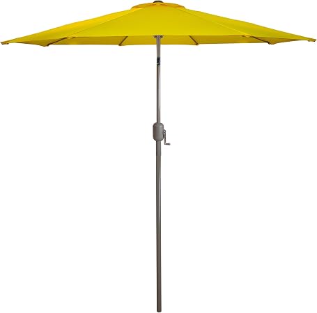 Amazon Com Northlight 9ft Outdoor Patio Market Umbrella With Hand Crank And Tilt Yellow Garden Outdoor