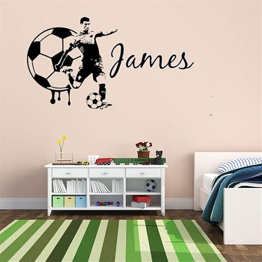 Suuyar Estrella De Fútbol Nombre Personalizado Pegatinas De Pared