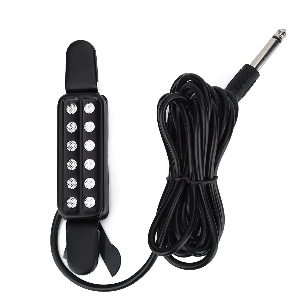 Dilwe 12 Sound Hole Magnetic Pickup, Transducer for Acoustic Guitar Musical Instruments Accessories Acoustic Guitar Soundhole Pickup