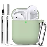 Ljusmicker Airpods Case Cover 2&1 with Cleaner