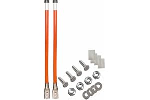 SUONE 36'' Snow Plow Blade Markers Guides Kit 3/4'' Built-in Steel Wire 304 Stainless Steel Joint Lengthen High Visibility Never Break Never Rust Fit for Boss Western Snowplows